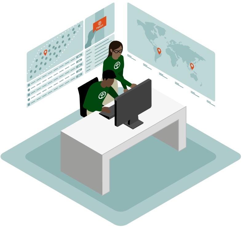 TREEO scrolly hero layer — office
